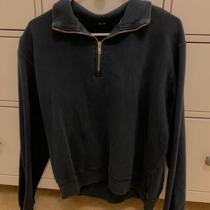 FINAL SALE J Galt navy blue quarter zip sweatshirt